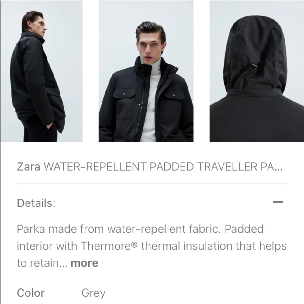SOLD - Mercari - Mens Zara Thermore water repellant traveler jacket